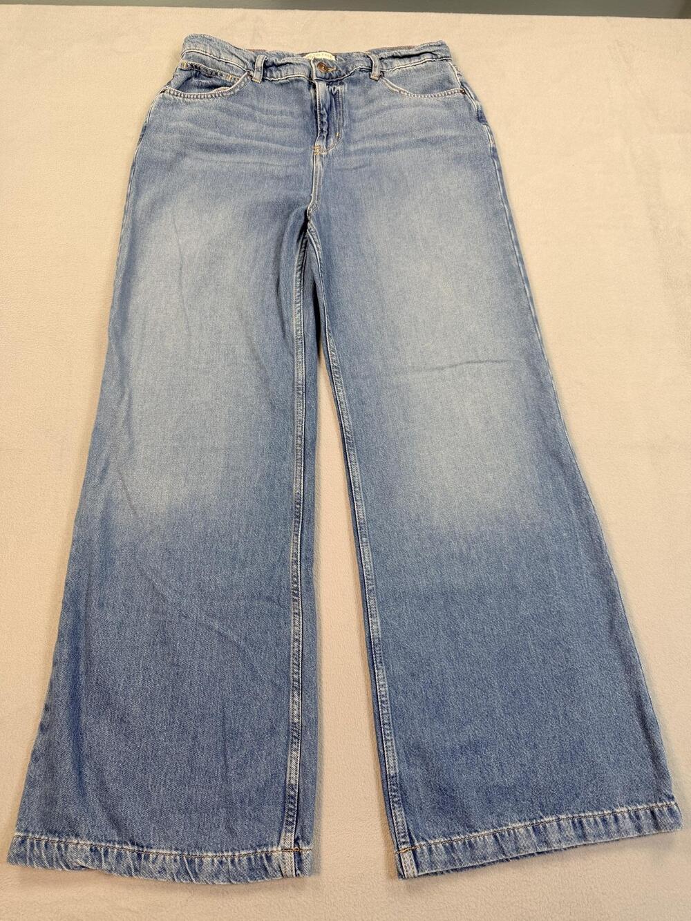 We The Free Wide Leg Jeans Womens 29 High Rise Light Wash Blue Relaxed Denim